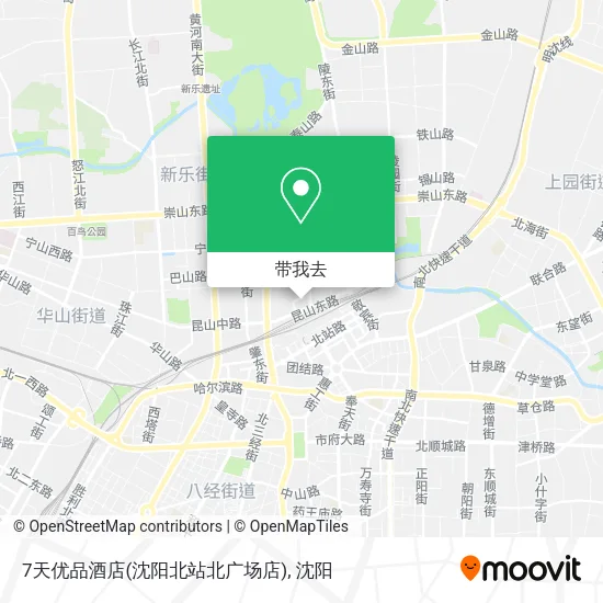 7天优品酒店(沈阳北站北广场店)地图
