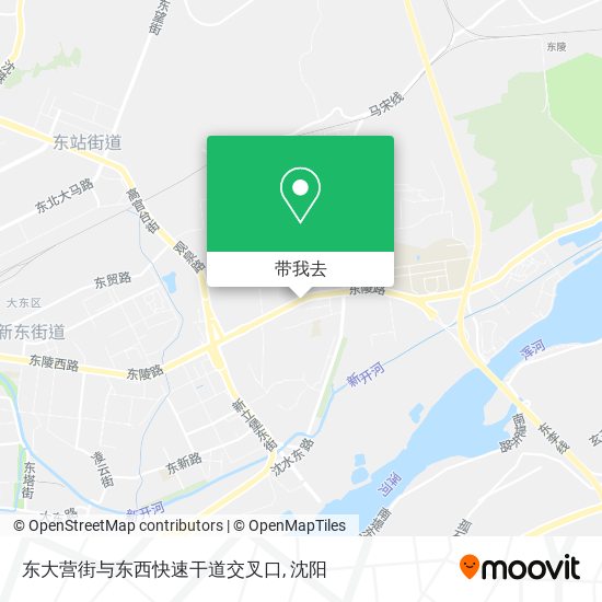 东大营街与东西快速干道交叉口地图