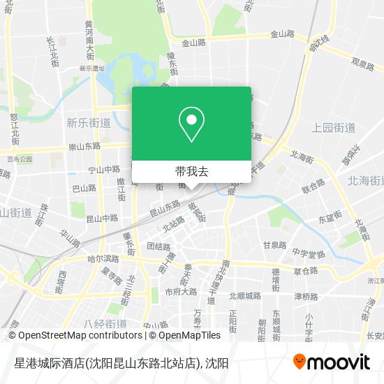 星港城际酒店(沈阳昆山东路北站店)地图