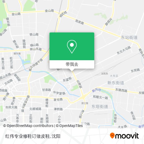 红伟专业修鞋订做皮鞋地图