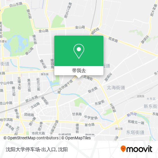 沈阳大学停车场-出入口地图