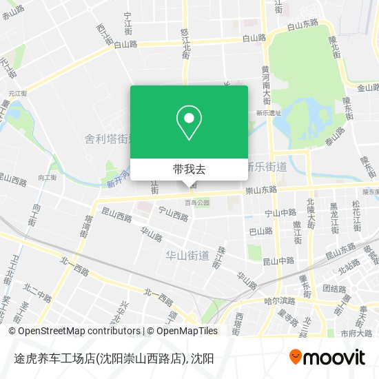 途虎养车工场店(沈阳崇山西路店)地图
