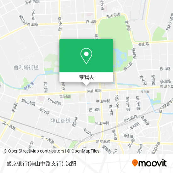盛京银行(崇山中路支行)地图