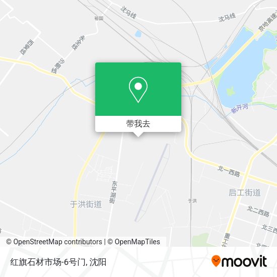 红旗石材市场-6号门地图