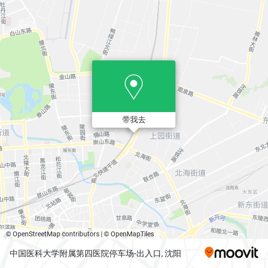 中国医科大学附属第四医院停车场-出入口地图