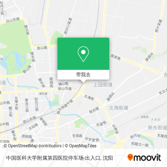 中国医科大学附属第四医院停车场-出入口地图