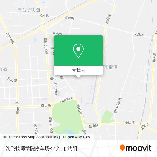 沈飞技师学院停车场-出入口地图