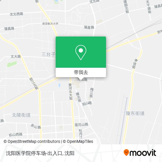 沈阳医学院停车场-出入口地图