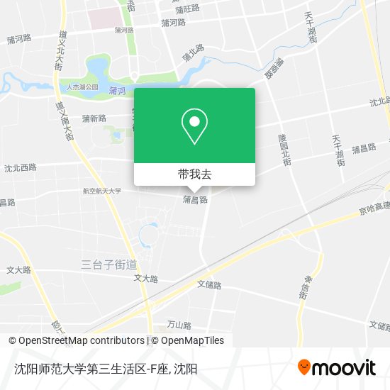 沈阳师范大学第三生活区-F座地图
