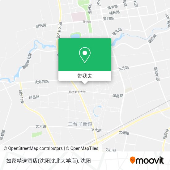 如家精选酒店(沈阳沈北大学店)地图