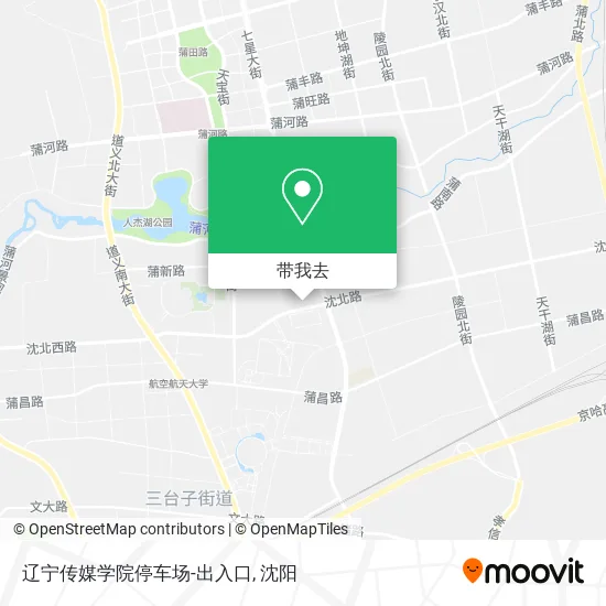 辽宁传媒学院停车场-出入口地图