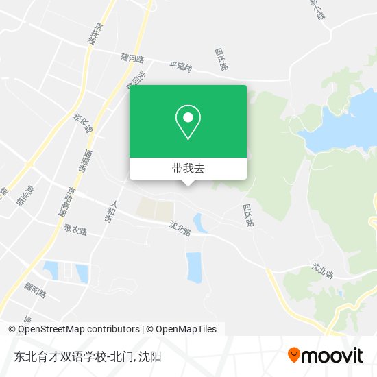 东北育才双语学校-北门地图