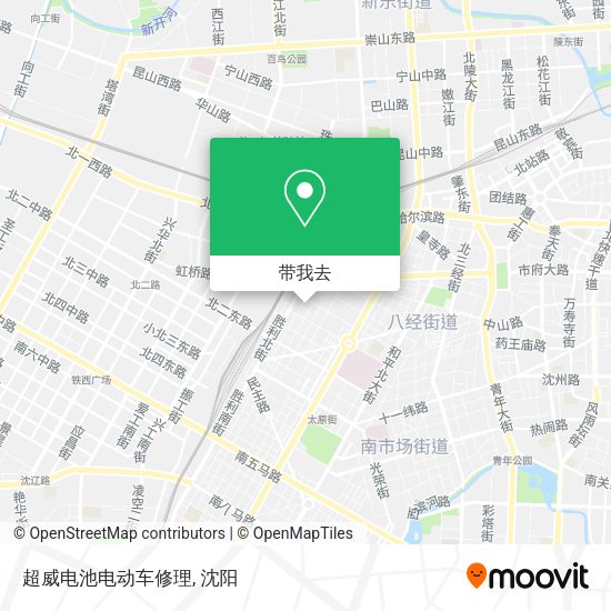 超威电池电动车修理地图