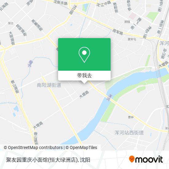 聚友园重庆小面馆(恒大绿洲店)地图