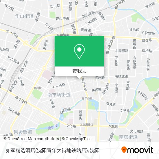 如家精选酒店(沈阳青年大街地铁站店)地图