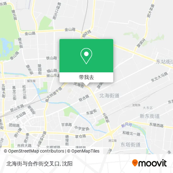 北海街与合作街交叉口地图
