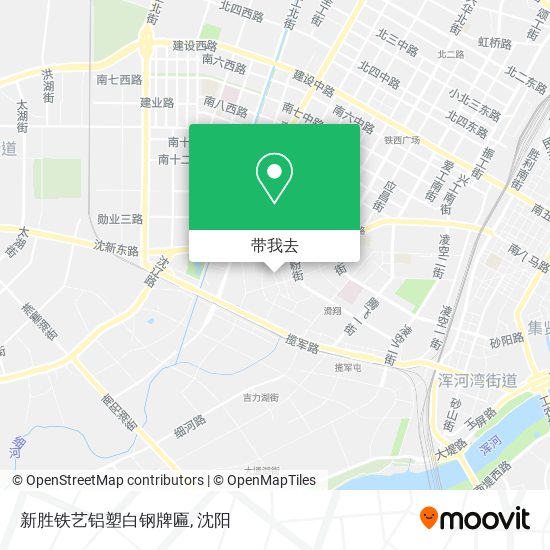 新胜铁艺铝塑白钢牌匾地图
