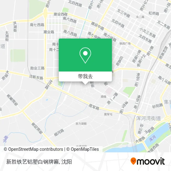 新胜铁艺铝塑白钢牌匾地图