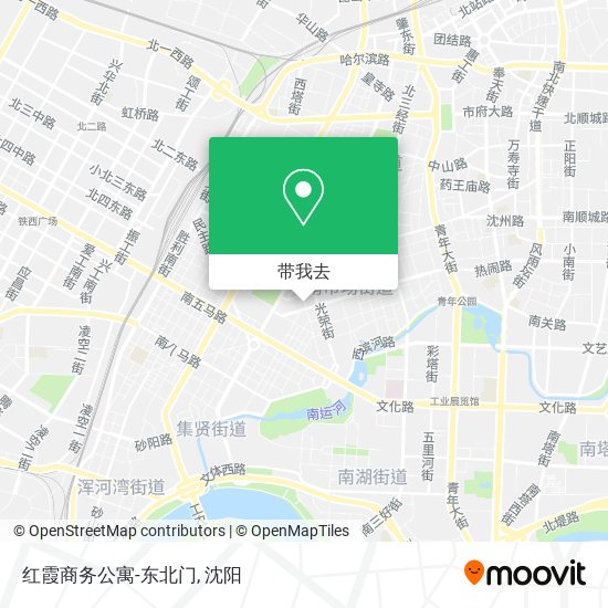 红霞商务公寓-东北门地图
