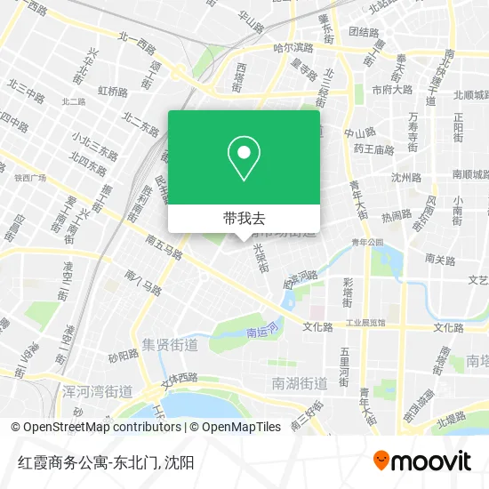 红霞商务公寓-东北门地图