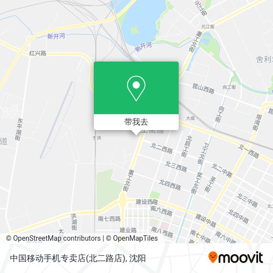 中国移动手机专卖店(北二路店)地图