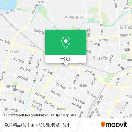 欧尚精品(沈阳国际纺织服装城)地图