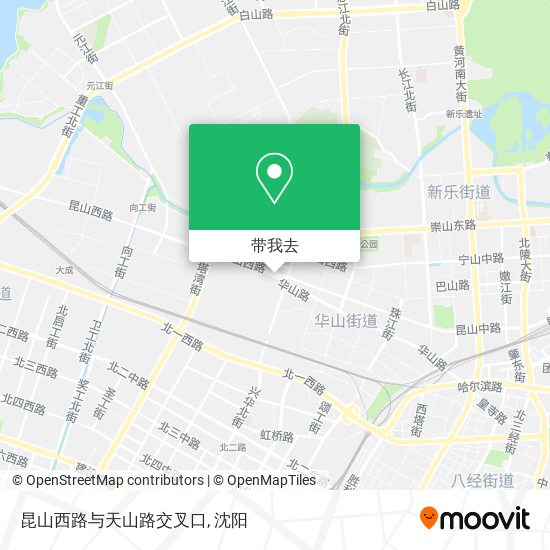 昆山西路与天山路交叉口地图