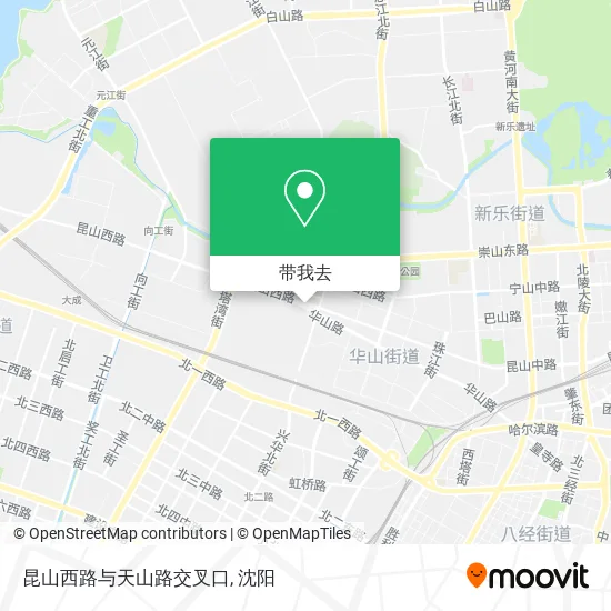 昆山西路与天山路交叉口地图