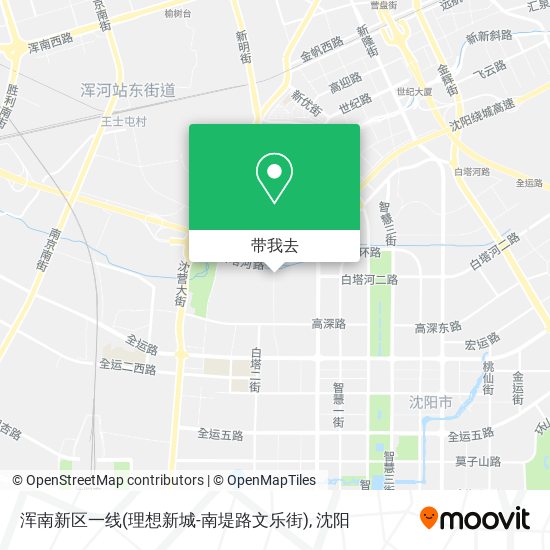 浑南新区一线(理想新城-南堤路文乐街)地图