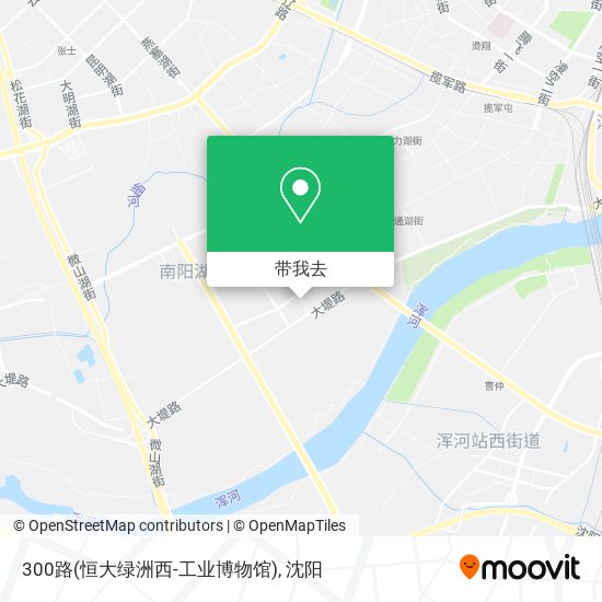 300路(恒大绿洲西-工业博物馆)地图