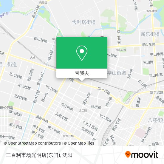 三百利市场光明店(东门)地图