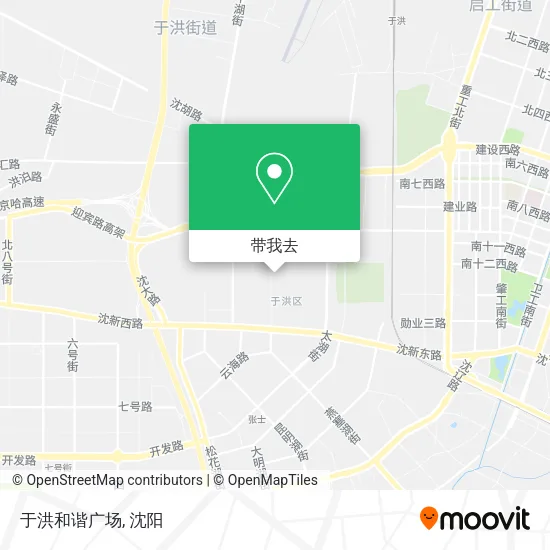 于洪和谐广场地图