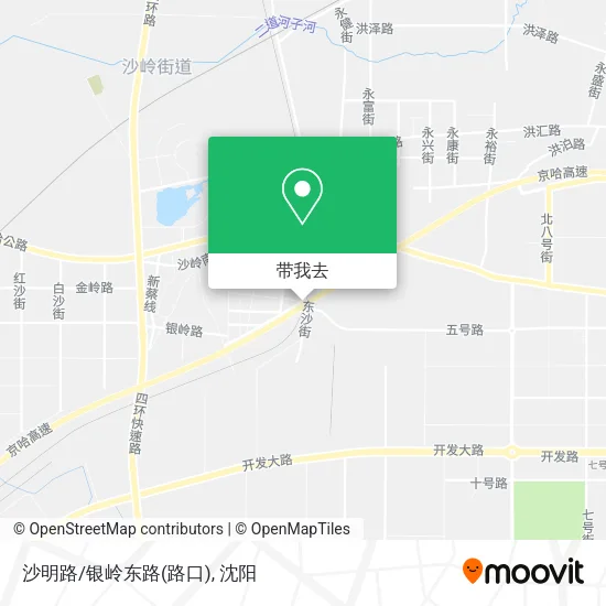 沙明路/银岭东路(路口)地图