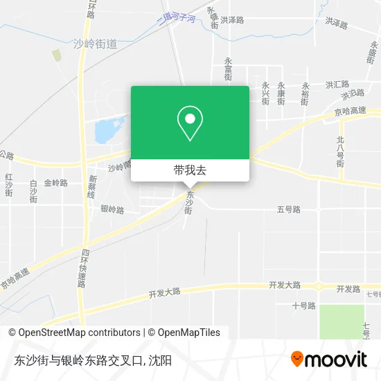 东沙街与银岭东路交叉口地图