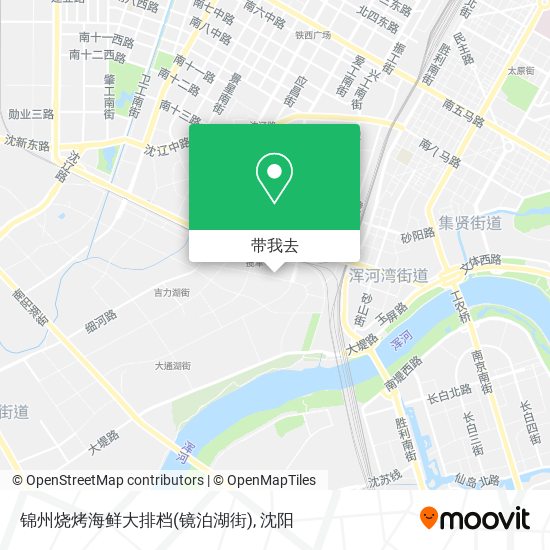锦州烧烤海鲜大排档(镜泊湖街)地图
