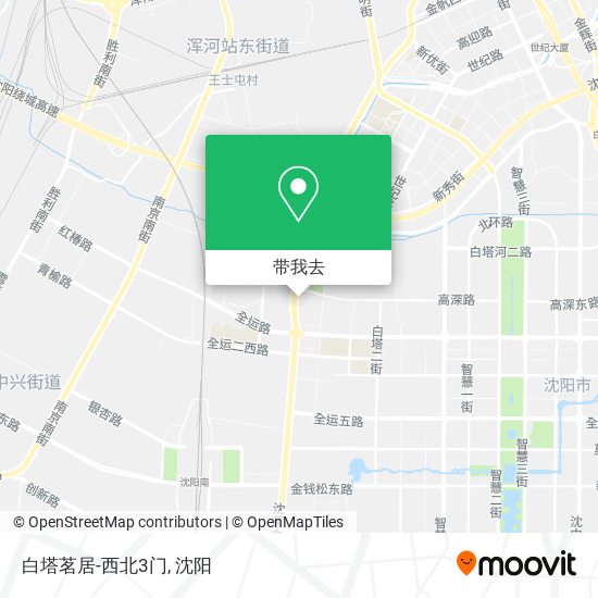 白塔茗居-西北3门地图