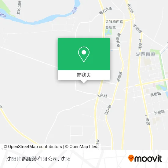 沈阳帅鸽服装有限公司地图