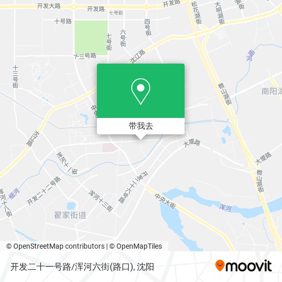 开发二十一号路/浑河六街(路口)地图