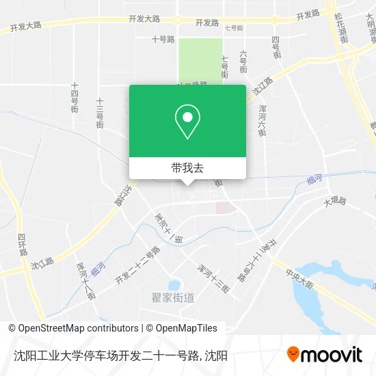 沈阳工业大学停车场开发二十一号路地图