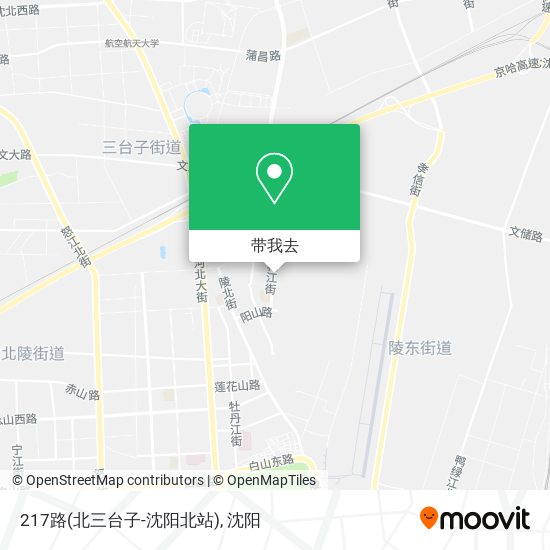 217路(北三台子-沈阳北站)地图