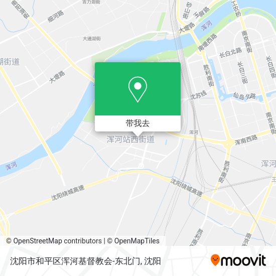 沈阳市和平区浑河基督教会-东北门地图