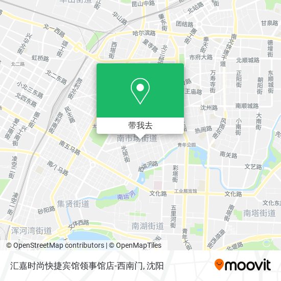 汇嘉时尚快捷宾馆领事馆店-西南门地图
