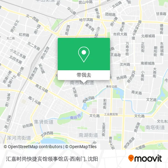 汇嘉时尚快捷宾馆领事馆店-西南门地图