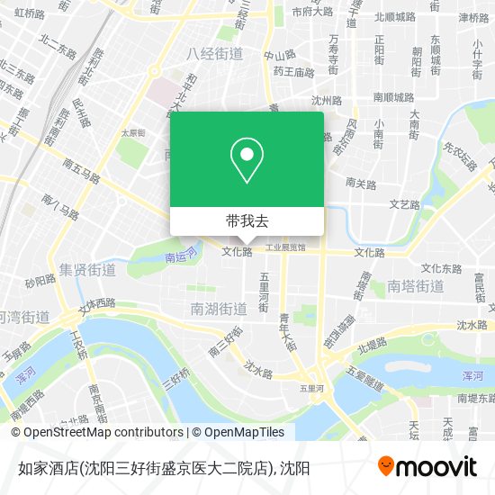 如家酒店(沈阳三好街盛京医大二院店)地图