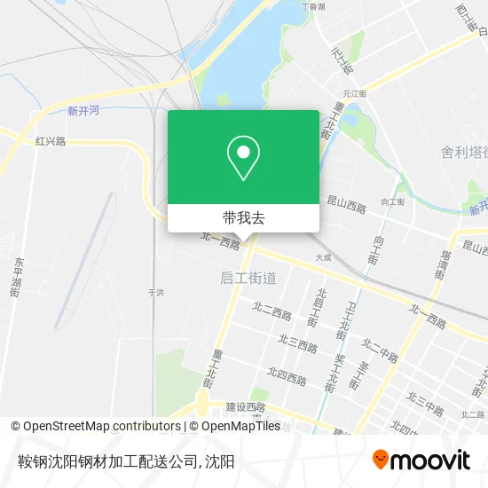 鞍钢沈阳钢材加工配送公司地图