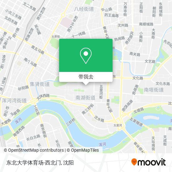 东北大学体育场-西北门地图