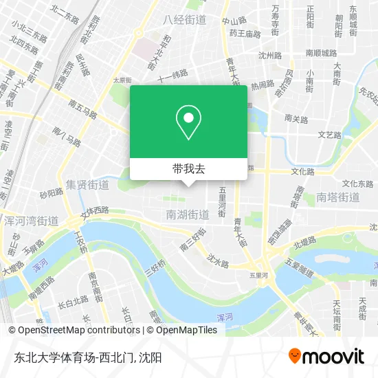 东北大学体育场-西北门地图