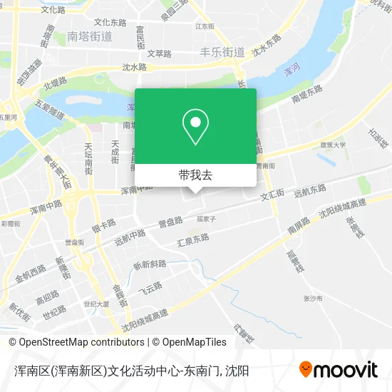 浑南区(浑南新区)文化活动中心-东南门地图