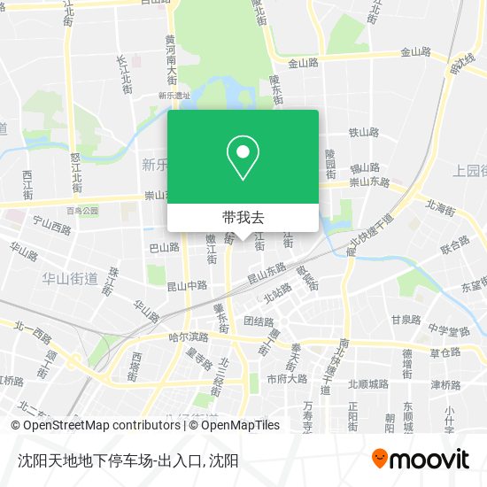 沈阳天地地下停车场-出入口地图