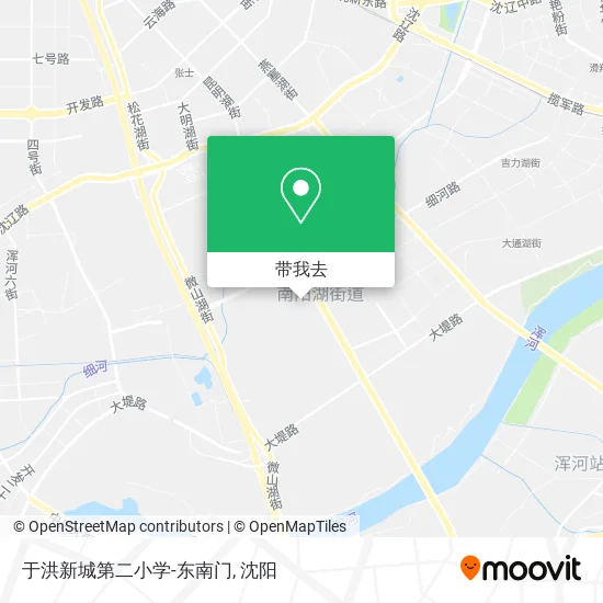 于洪新城第二小学-东南门地图